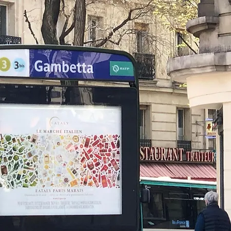 Metro Gambetta アパート パリ